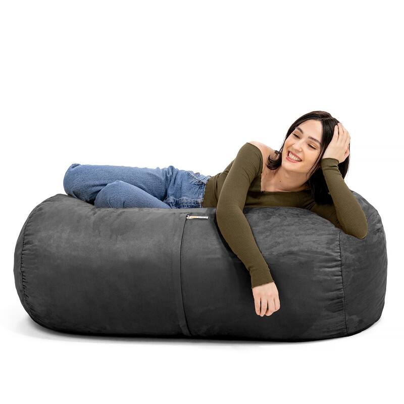 Rectangular Bean Bag Lounger - 4' - Black