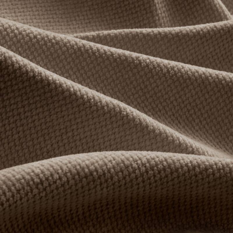 116" Chenille Pleated Design Sectional Sofa with Ottoman and 2 Round Pillows