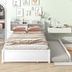 preview thumbnail 3 of 3, Full Size Bed with Pull-Out Trundle and Integrated Bookcase Headboard, Space-Saving Design