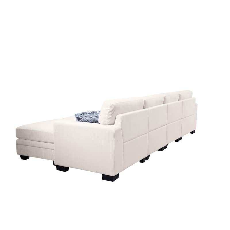 6 PCS Corduroy Flexible Combination Sectional Sofa Couch