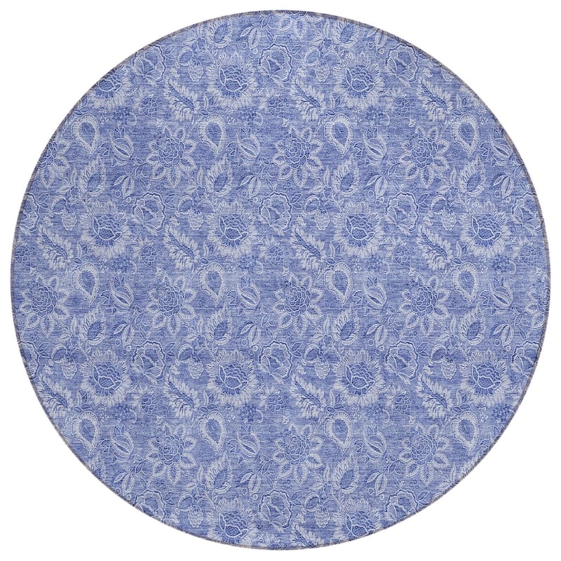 HomeRoots Floral Transitional Rectangle Outdoor Rug