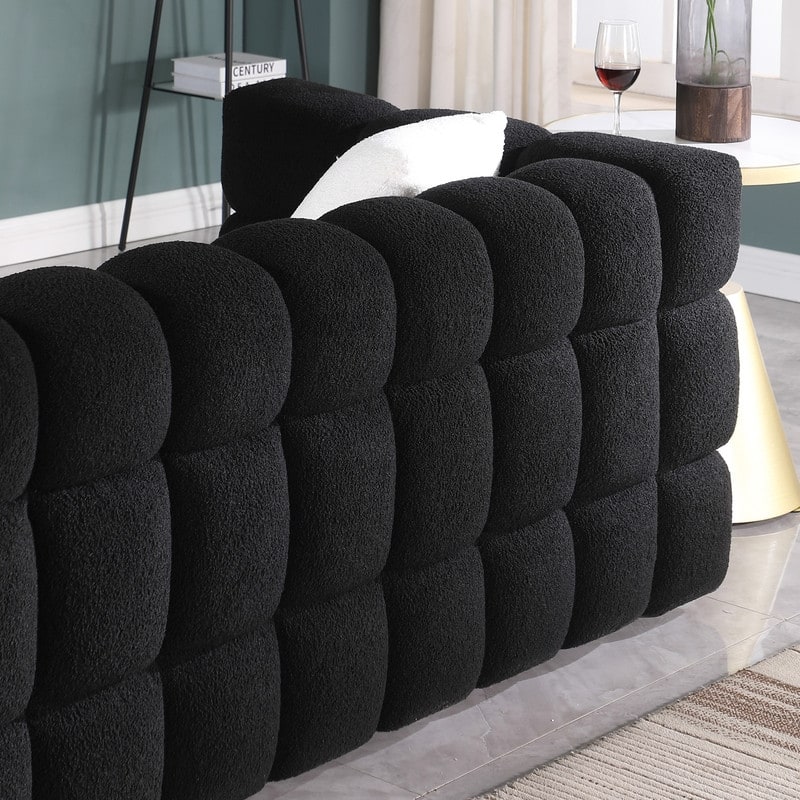 35.83" Deepth Marshmallow Boucle Sofa for Living Room