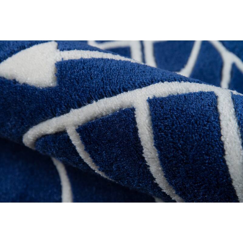 Momeni Lil Mo Hipster Blueprint Hand Tufted Polyester Contemporary Area Rug