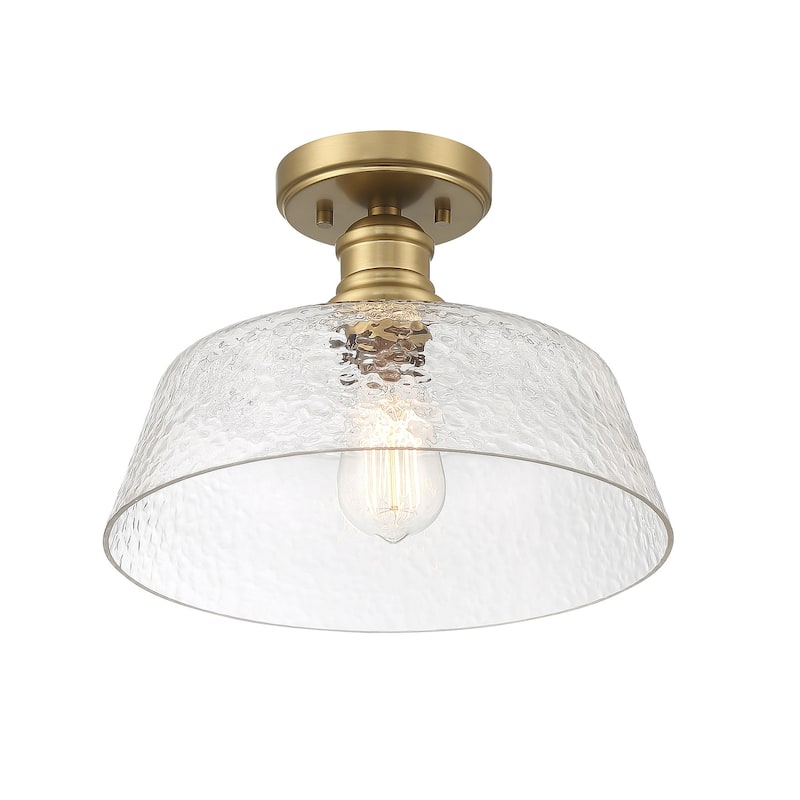 Bellevue SH71300 13" Wide Semi-Flush Ceiling Fixture with a patterned