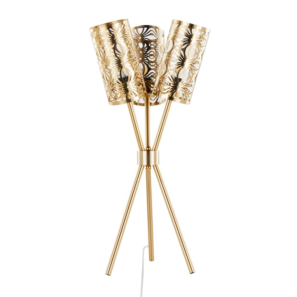 Silver Orchid Noella 32" Metal Tripod Table Lamp