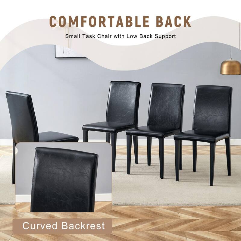 Round Dining Table with Double-Laye Storage, Wood and Black Fan Panels, Rust Proof Metal Legs, Non-Slip Mats