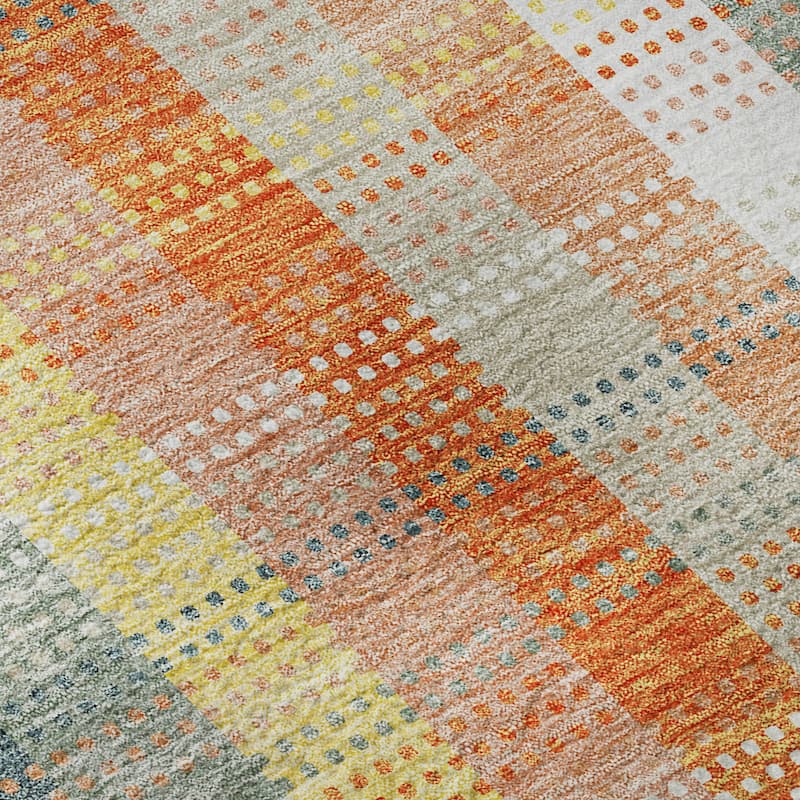 Premium Washable Super Soft Modern Plaid Mayfield Rug