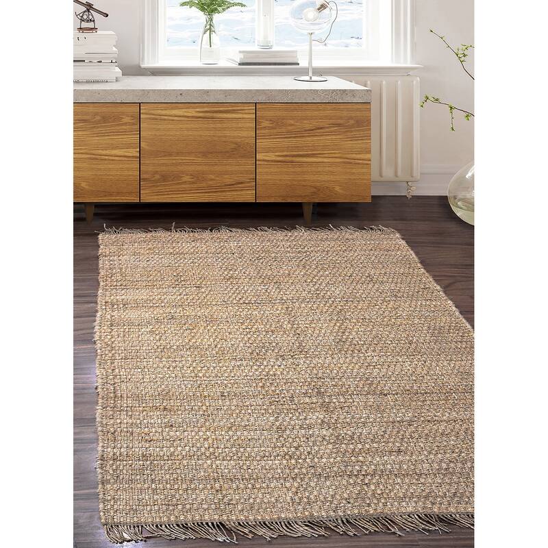 Hand Woven Ineas Flat Weave Jute Traditional Oriental Area Rug