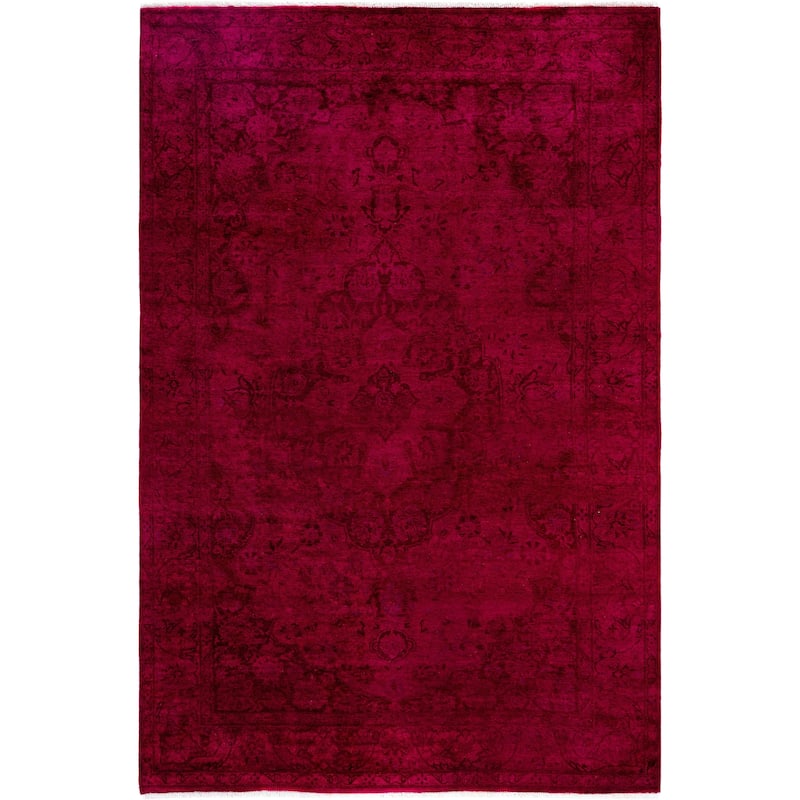 Overdyed One-of-a-Kind Hand-Knotted Area Rug - Pink - 4' 7" x 6' 10"
