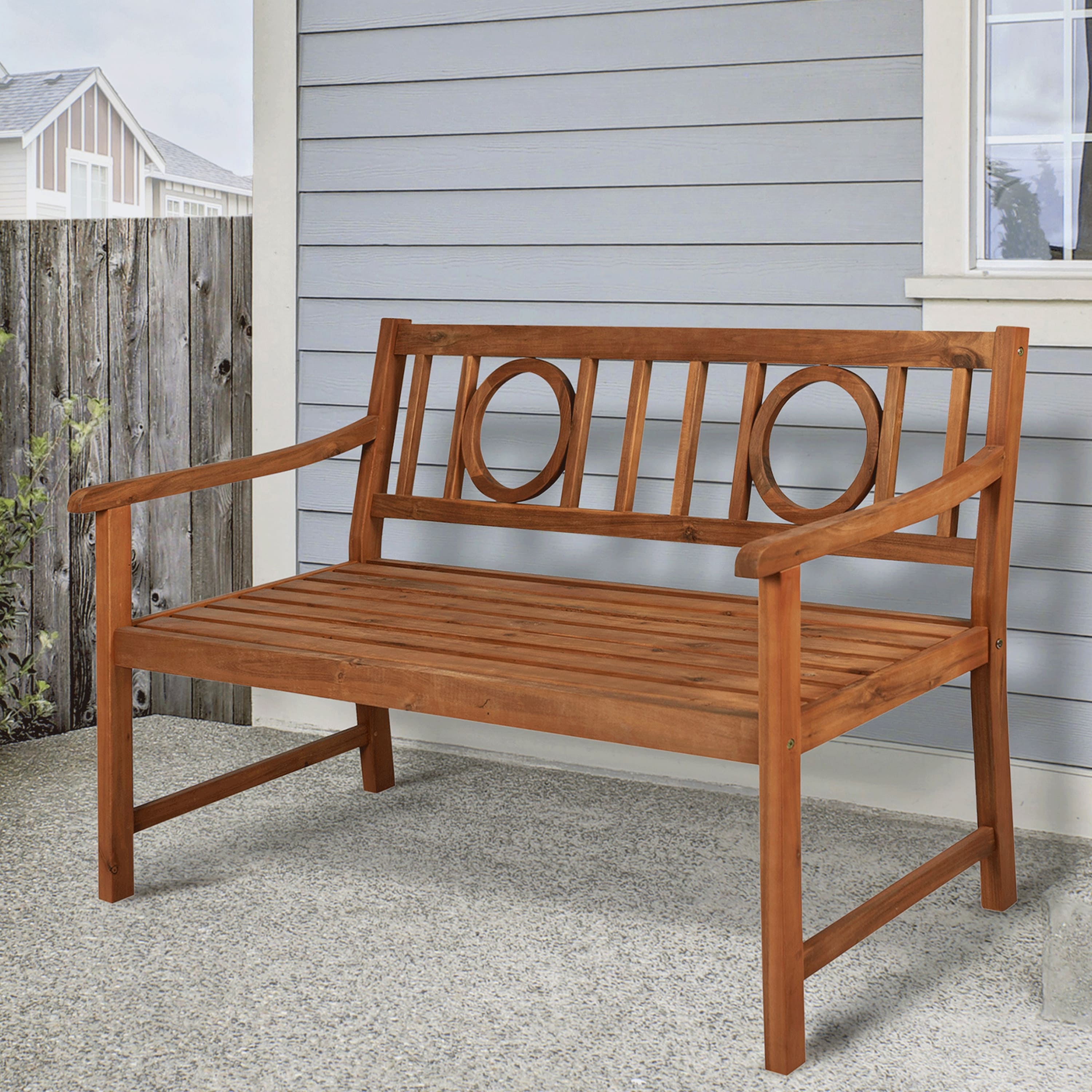 Acacia outdoor bench cheap