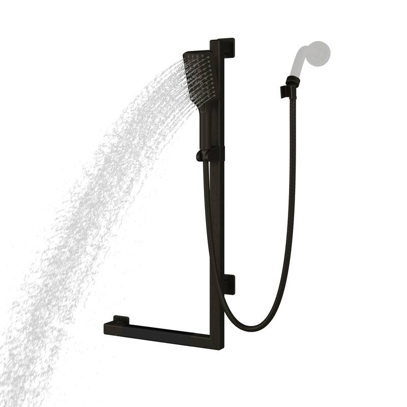 Seville Slide Bar ADA Compliant 500 lb Weight Capacity Slide Bar with Multi-function Handshower Right Oil Rubbed Bronze