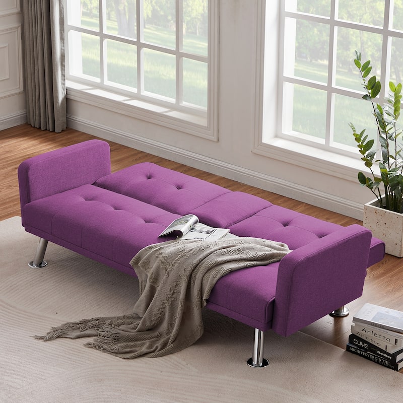 Convertible Folding Sofa Bed Futon Sofa Modern Fabric Accent Sofa ...