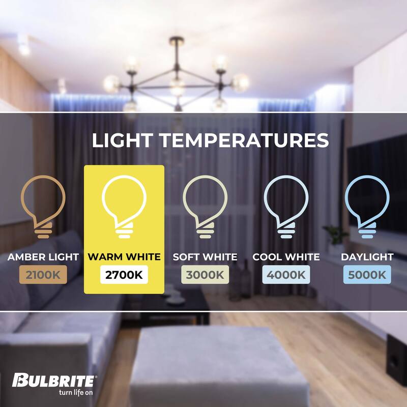 Bulbrite LED Filament Pack of (4) 14 Watt Dimmable A19 Light Bulb with Clear Glass Finish and Medium (E26) Base
