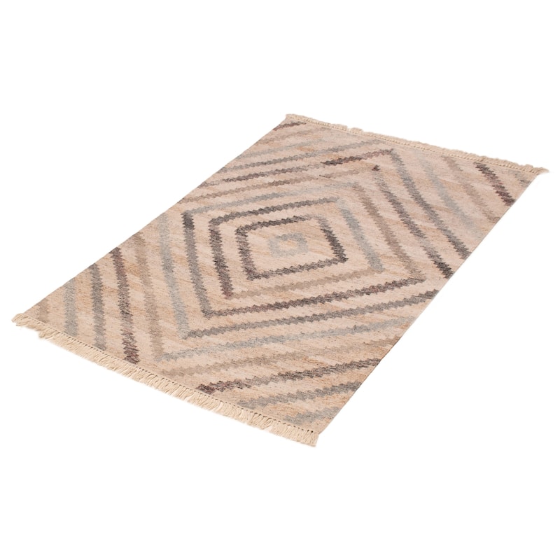 Ankara FW Beige Kilim 5'6" x 7'8" - 5'6 x 7'8