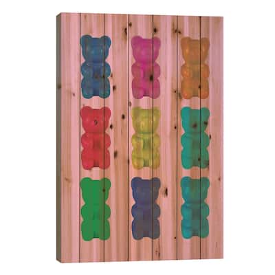 My Teddy Bear III Print On Wood by Paul Rommer - Multi-Color