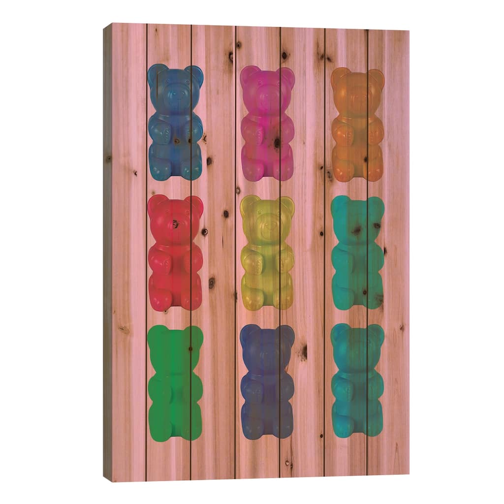 My Teddy Bear III Print On Wood by Paul Rommer - Multi-Color