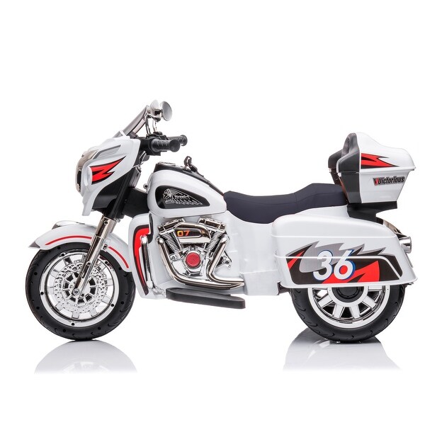 12V two seat motorcycle for kids - White - Bed Bath & Beyond