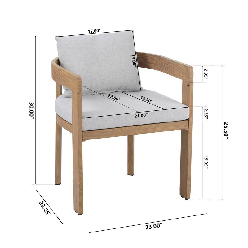 Elko Outddor And Indoor Aluminum Dining Chair (Excluding the table)