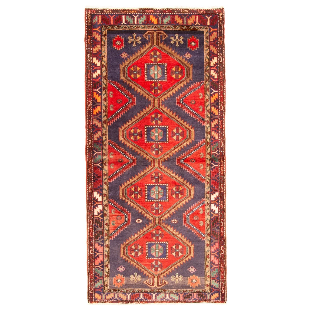 ECARPETGALLERY Hand-knotted Konya Anatolian Navy Wool Rug - 3'6 x 7'11