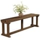 preview thumbnail 11 of 10, Solid Wood Dining Bench, 59" Entryway Bench Kitchen Table Seat for Dining/Living Room, Hallway,