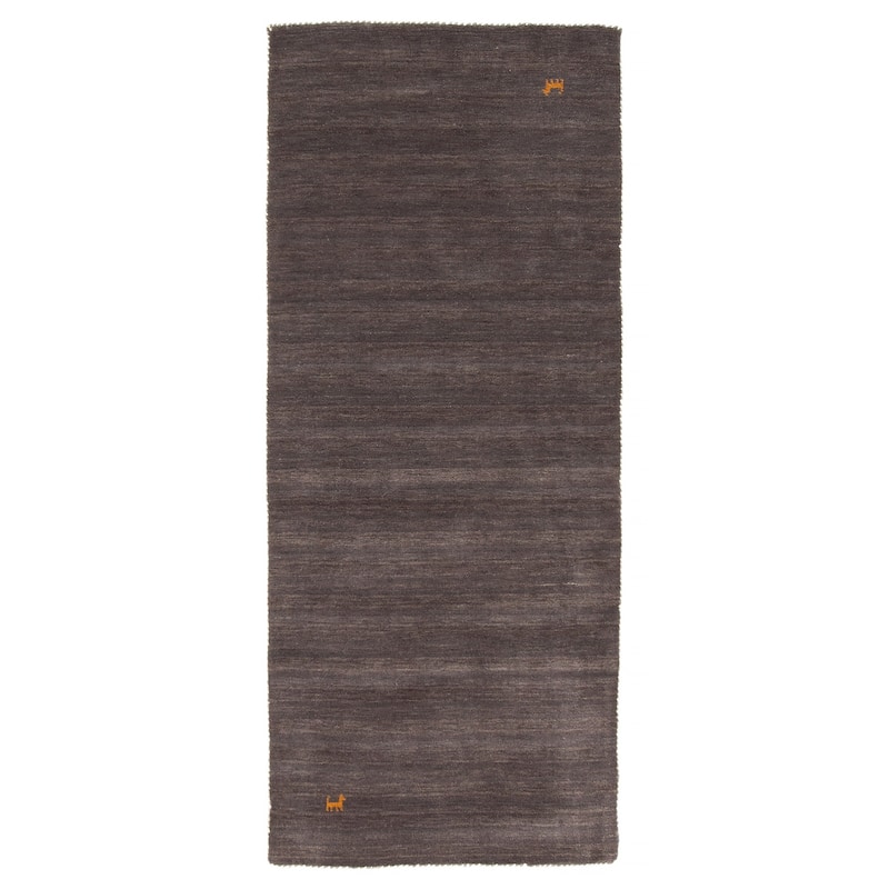 Kashkuli Gabbeh Grey Rug 2'7" x 6'5" - 2'7 x 6'5 - Grey - 2'7 x 6'5