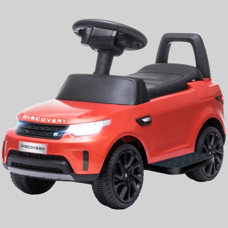 6V Land Rover Kids Electric Push Car, 2-in-1 Ride-on with Music, Headlights, and Horn, for Toddlers 18-60 Months - Red