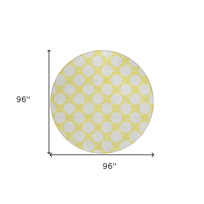 HomeRoots Polka Dot Transitional Rectangle Outdoor Rug