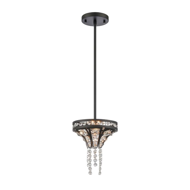 Fairfax 9-inch Wide 3-Light Mini Pendant in Oil Rubbed Bronze - Matte Black