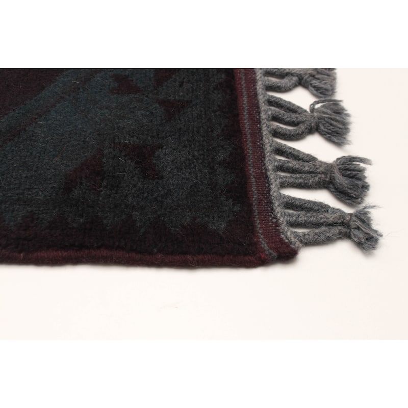 ECARPETGALLERY Hand-knotted Color Transition Denim Blue Wool Rug - 2'7 x 8'2