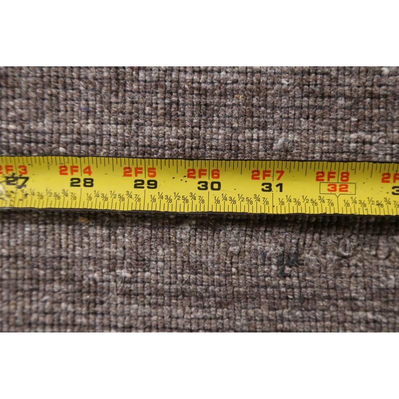 Brown Trellis Gabbeh Modern Area Rug Hand-knotted Wool Carpet - 5'5" x 7'7"