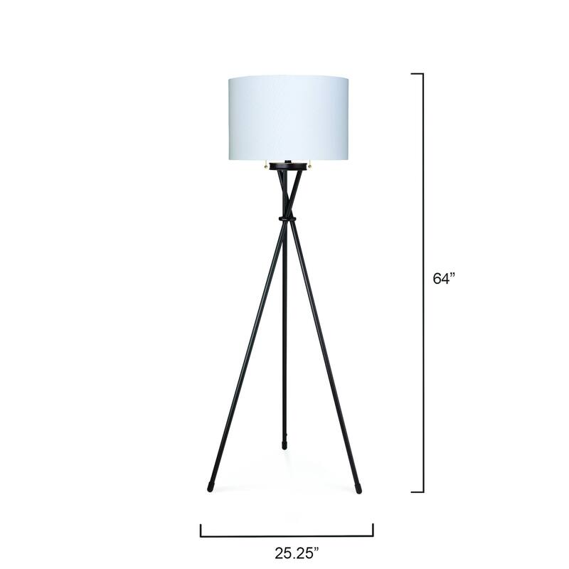 Alden Décor Jordan Iron Tripod Floor Lamp, Bronze