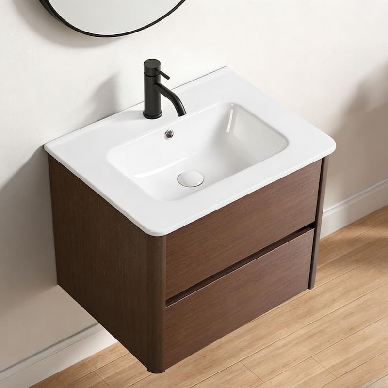 Ceramic Bathroom Sink with Modern Minimalist Design