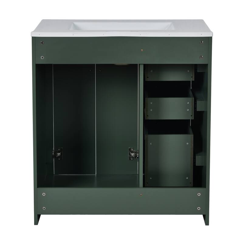 30" Bathroom Vanity with Ceramic Sink