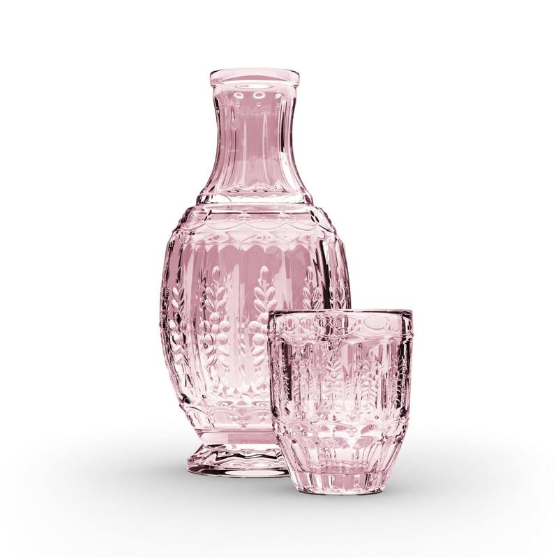 Zanzer Vintage Bedside Night Carafe and Tumbler Set - 33.8 Oz