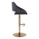 preview thumbnail 120 of 144, Silver Orchid Svellingen Adjustable Bar Stool with Rounded T Footrest - Set of 2