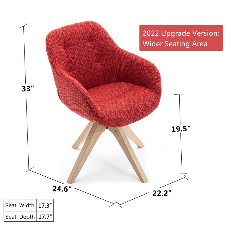 Modern Home Office Swivel Desk Chair Fabric Accent Chair