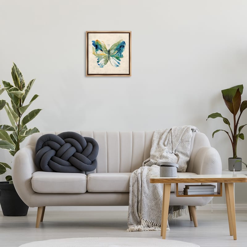 Stupell Vivid Abstract Butterfly Wings Framed Floater Canvas Wall Art Design By Carol Robinson