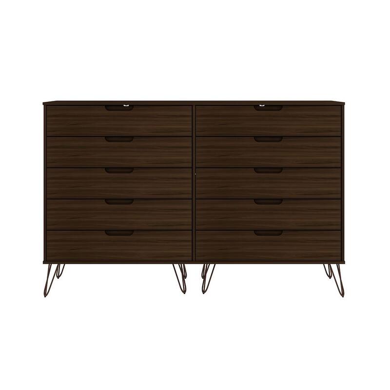 Manhattan Comfort Rockefeller 3-Piece Dresser and Nightstand Set