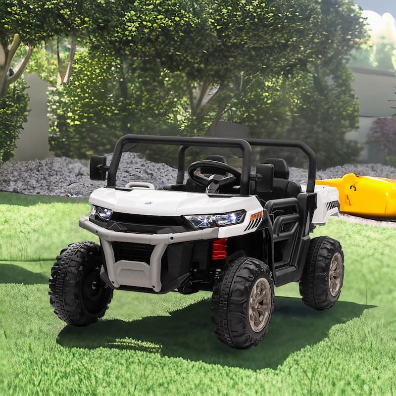 24V Ride On Truck 2 Seater UTV,2x200W Motor Ride On Dump Truck,Dump Bed/Shovel Car,Remote Control Electric Vehicle,Non-slip tyre