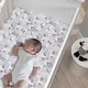 preview thumbnail 6 of 8, Lambs & Ivy Sleepy Sheep 5-Piece Gray/White Watercolor Baby Crib Bedding Set
