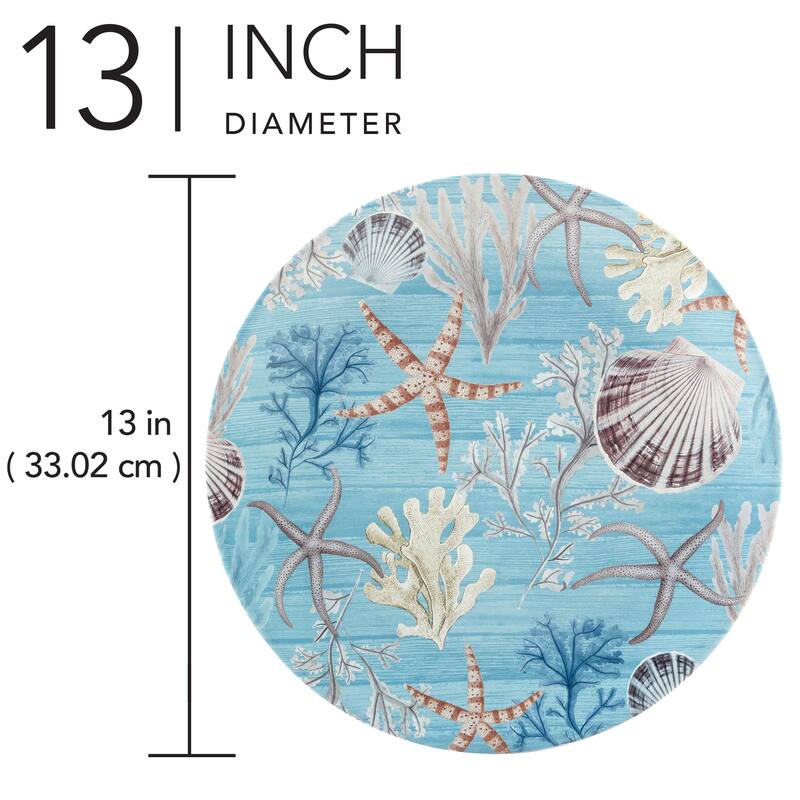 Certified International Beyond the Shore Round Platter - 13" Diam x 1.25"