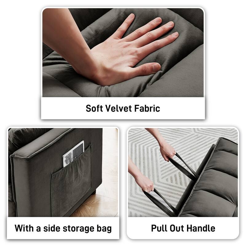 Ouyessir 3 in 1 Multi-Functional Convertible Sleeper Sofa Bed