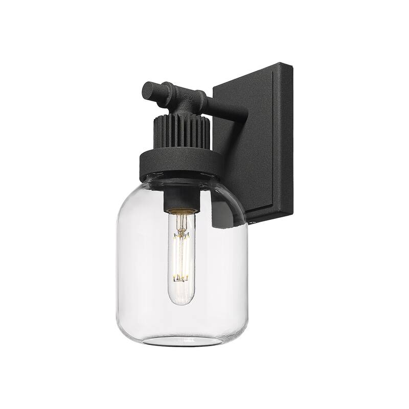 Innovations Lighting Somers - 1 Light 6" Wall-Mounted Sconce - Clear/Textured Black