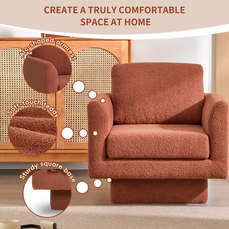 Luxurious Teddy Velvet Swivel Chair for Ultimate Comfort and Style