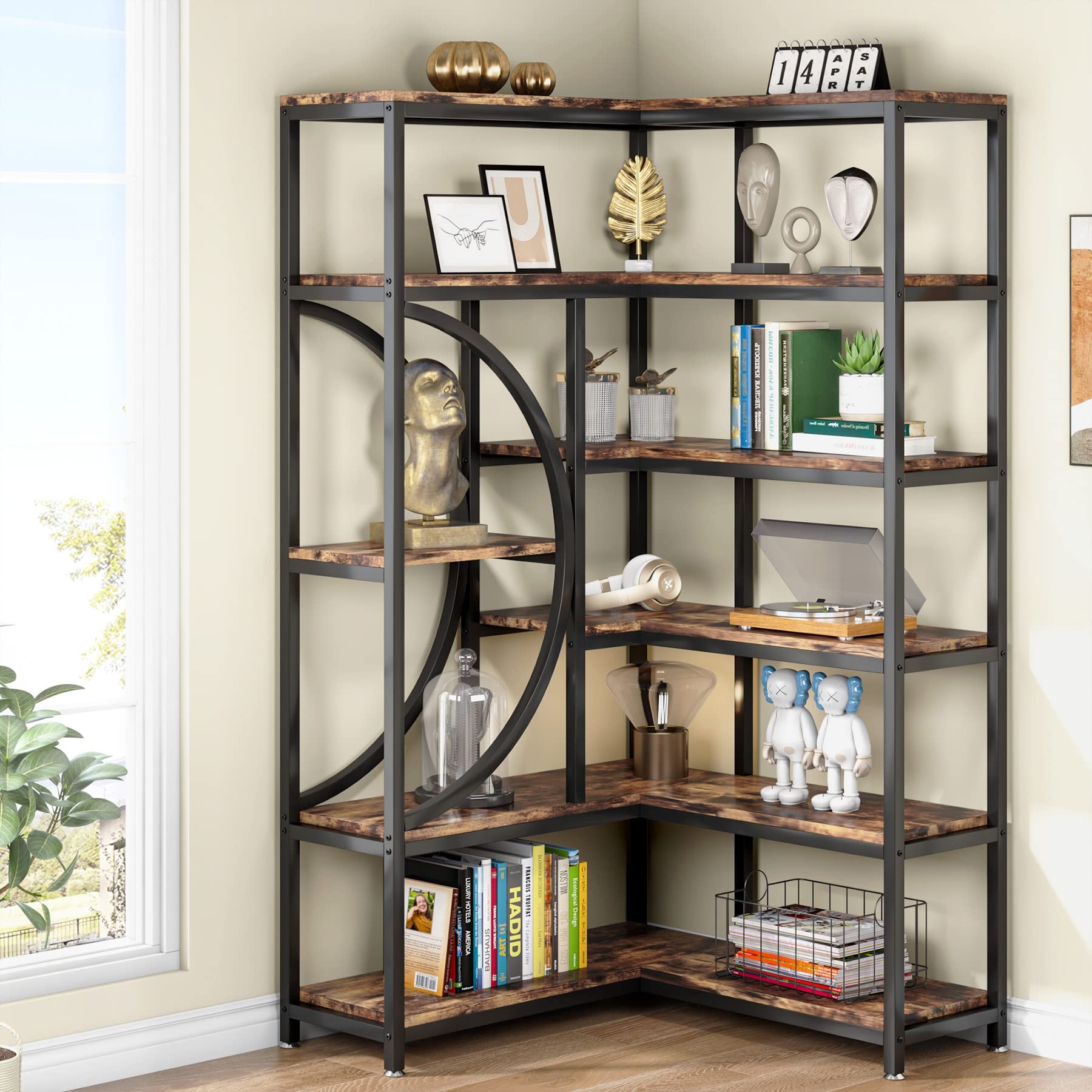 Large corner online bookshelf