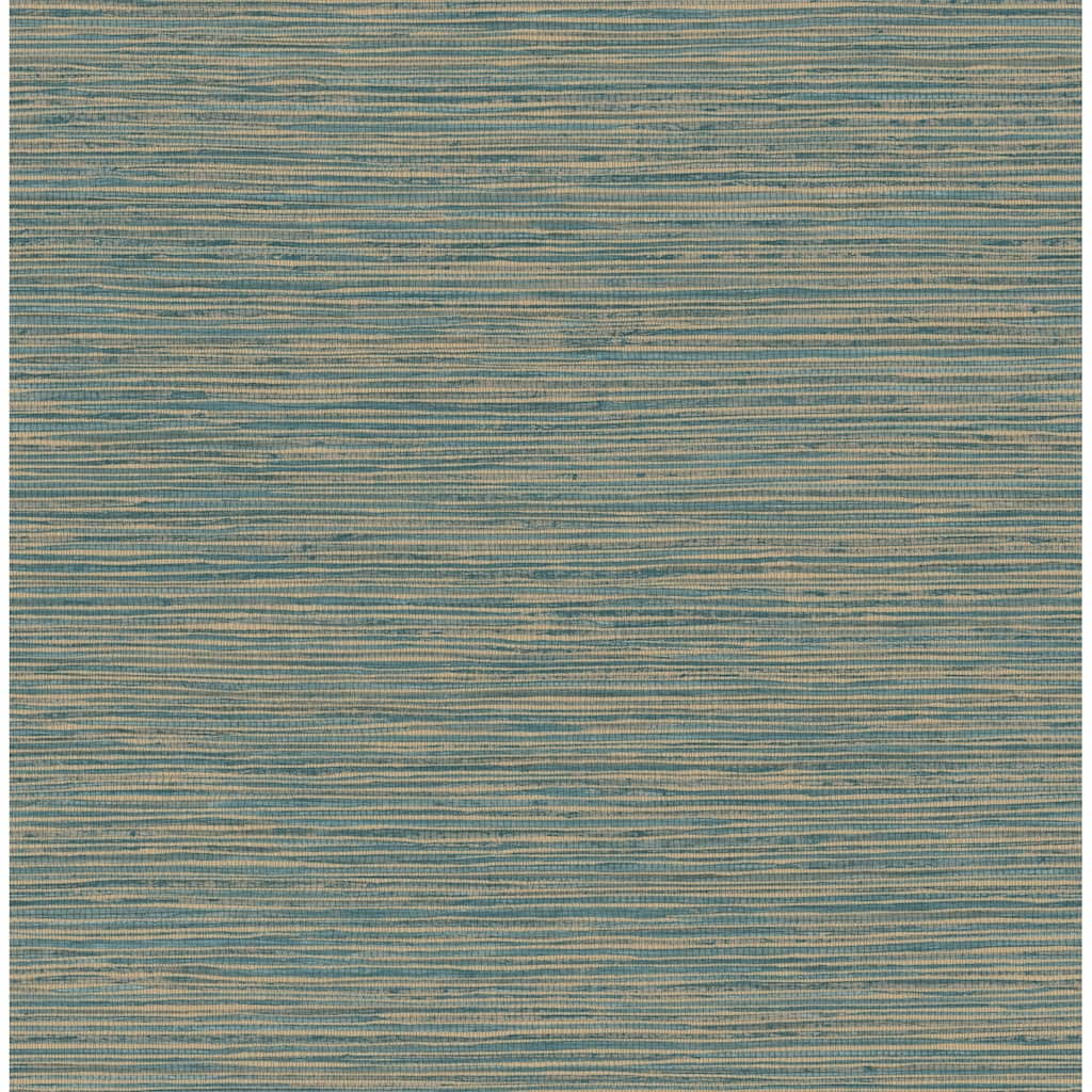 Advantage Alton Teal Faux Grasscloth Wallpaper