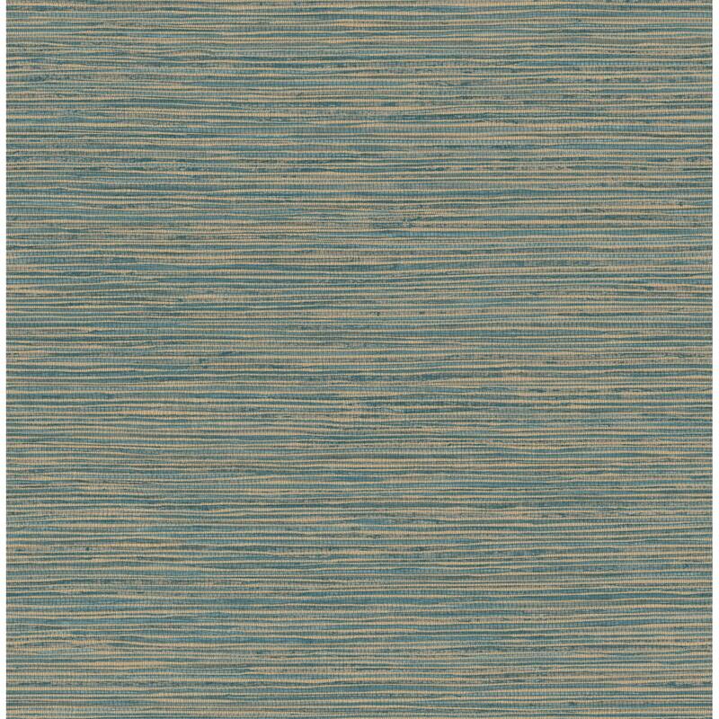 Advantage Alton Teal Faux Grasscloth Wallpaper