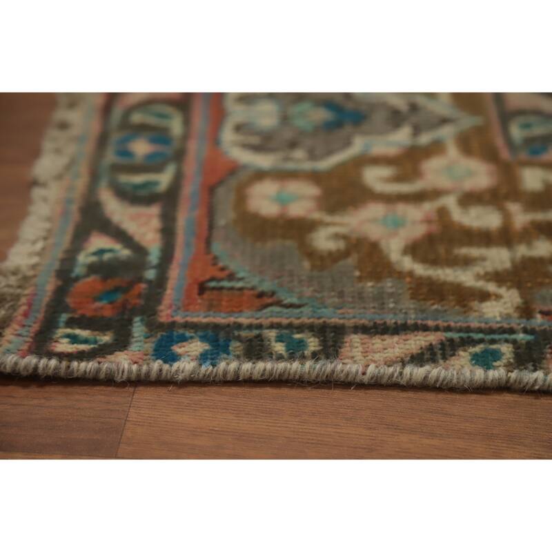 Hand Knotted Oriental 100% Wool Carpet Traditional Medallion Oranges & Rust Tabriz Area Rug - 6' 3'' X 4' 4''