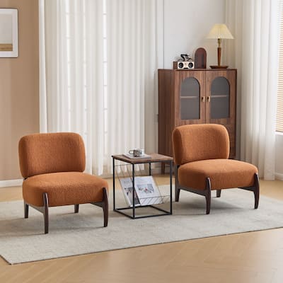 Modern Boucle Lounge Chairs (Set of 2)