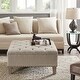preview thumbnail 8 of 19, Madison Park Alice Tufted Square Cocktail Ottoman Taupe